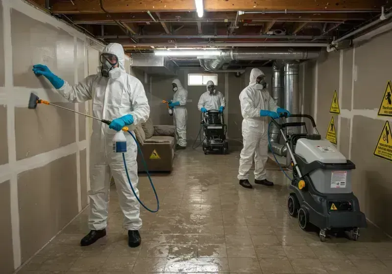 Basement Moisture Removal and Structural Drying process in Frankston, TX